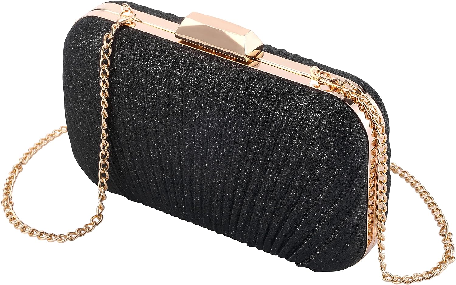 Savatano gold clutch,gold clutch purses for women evening wedding cocktail  party evening bag shoulder crossbody handbag…