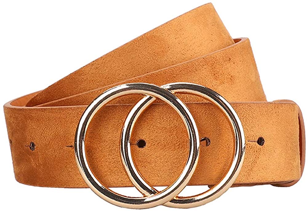 Earnda Women's Leather Belt Fashion Soft Faux Leather Waist Belts For Jeans  Dres
