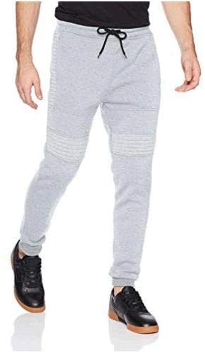 Southpole Mens Active Basic Jogger Fleece Pants Sweatpants Moto and Zipper Details