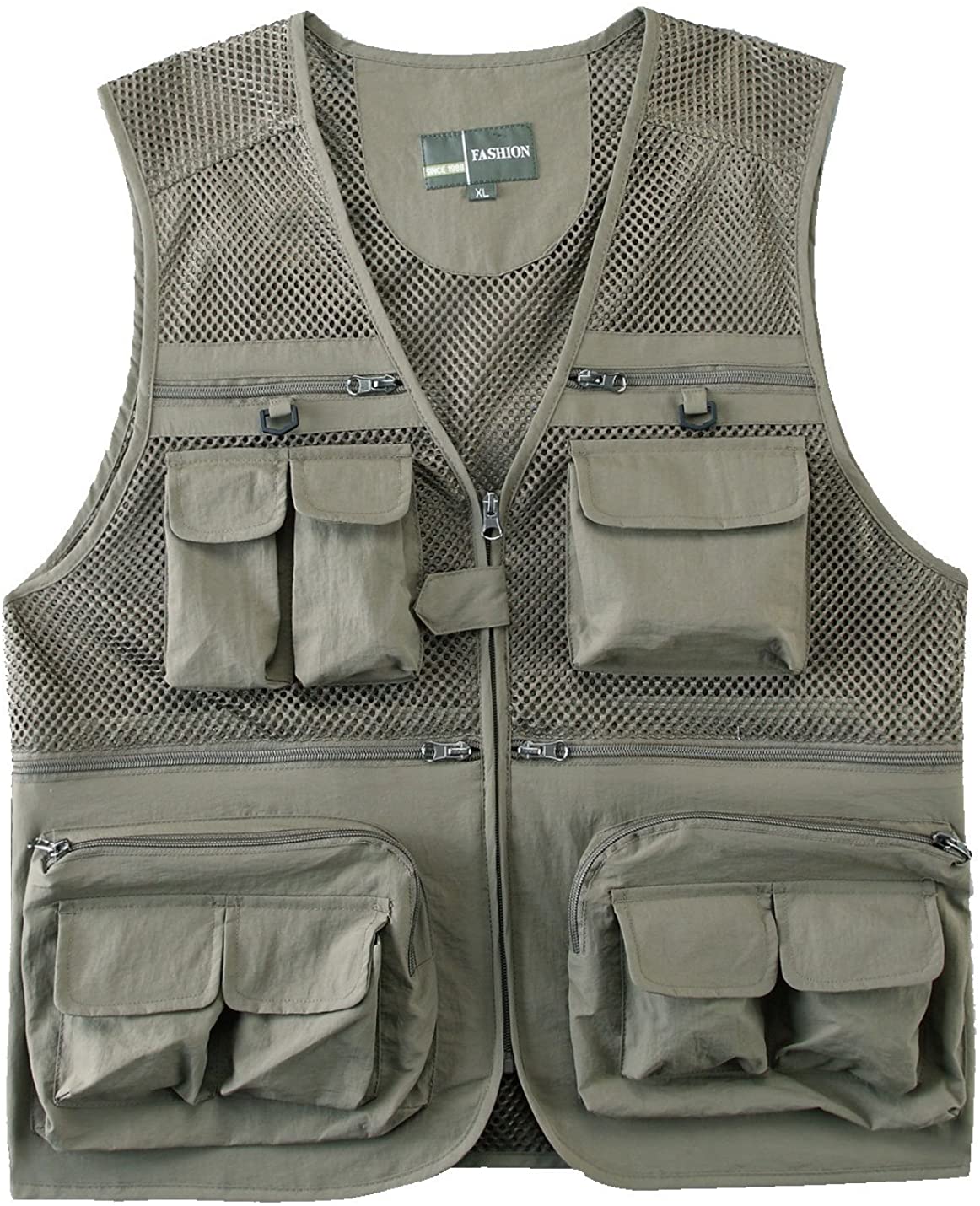 Flygo Mens Mesh Quick Dry Outdoor Work Fishing Travel Photo Vest