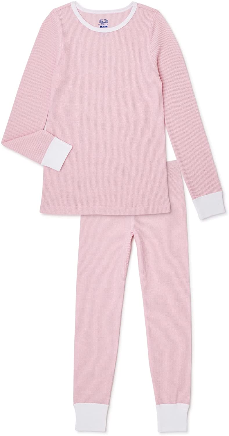 Fruit of the Loom Girls Waffle Thermal Underwear Set 