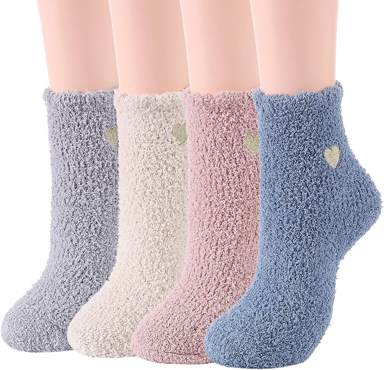 Details about   Zando Women Warm Super Soft Plush Slipper Sock Winter Fluffy Microfiber Crew Soc