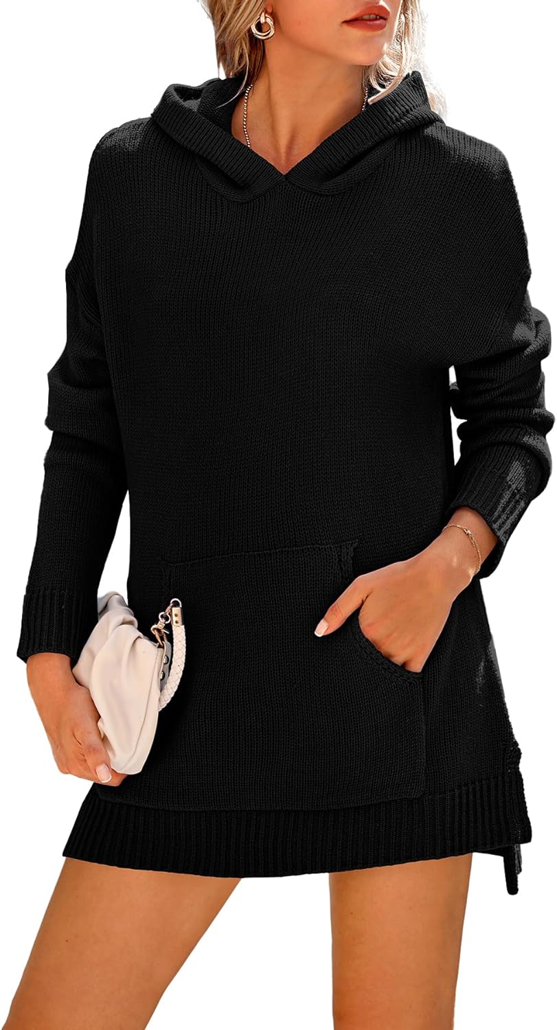 CFLONGE Women's Oversized Sweaters 2023 Fall Winter Long Sleeve