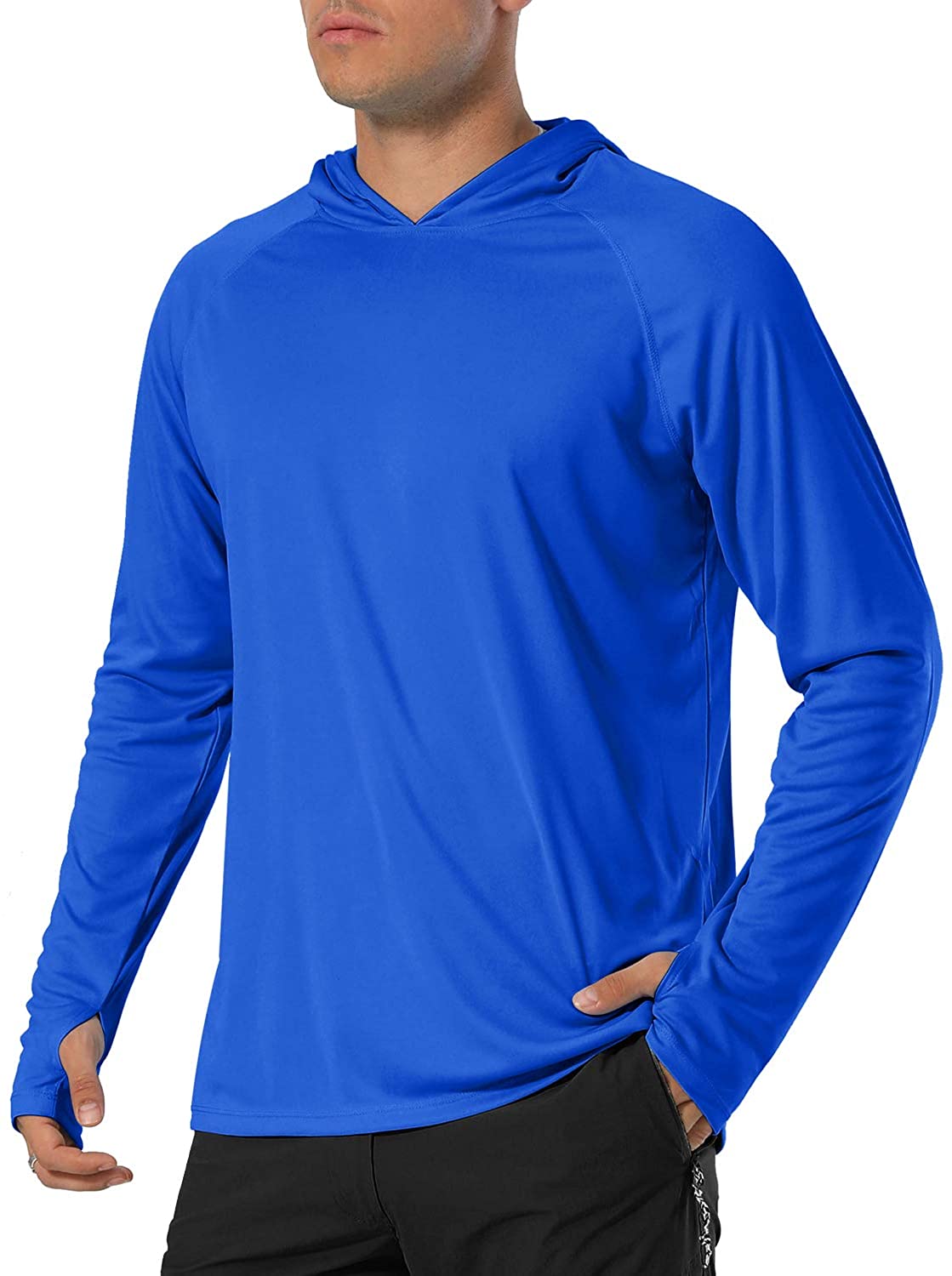 TACVASEN Men's Hiking Shirts UPF 50 UV Sun Protection Athletic Hoodies Workout Training Shirts