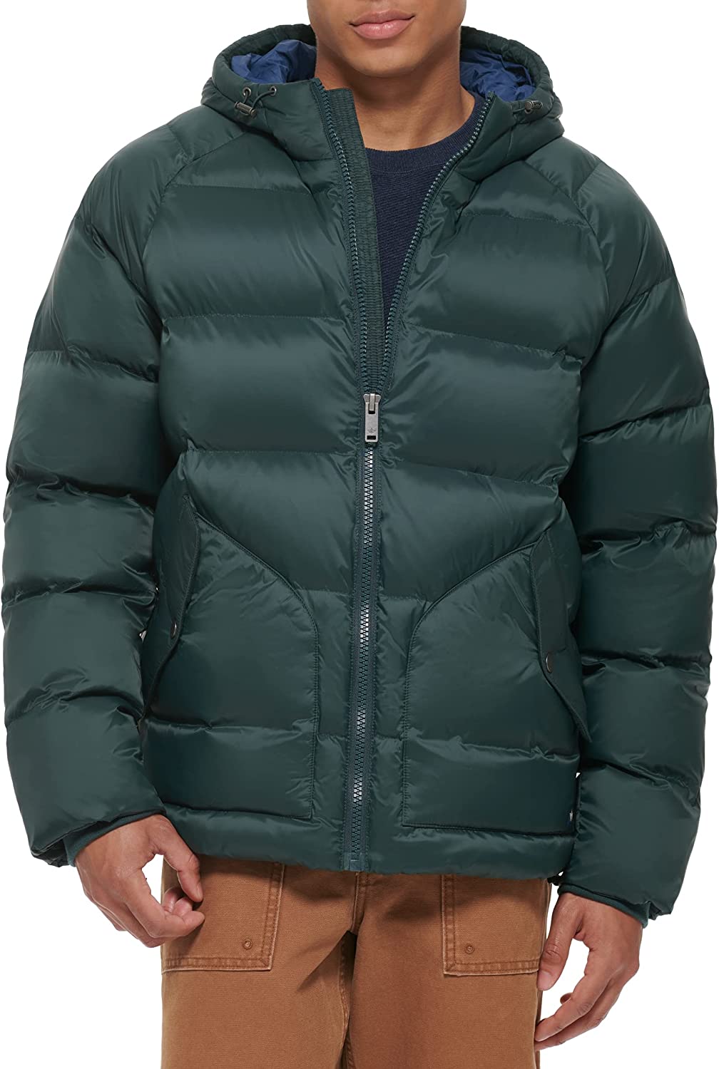 Dockers Men\'s Recycled Quilted Hooded Puffer Jacket | eBay