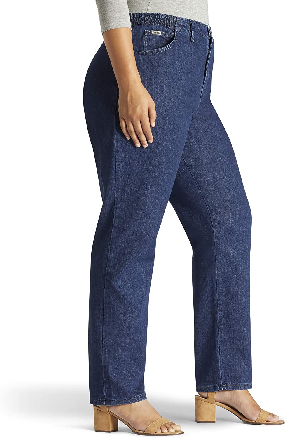 Lee Women's Plus Size Relaxed-fit Elastic-Waist Jean | eBay