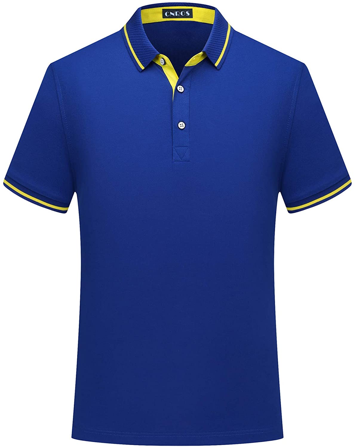 CNROS Mens Short Sleeve Solid Polo Shirt