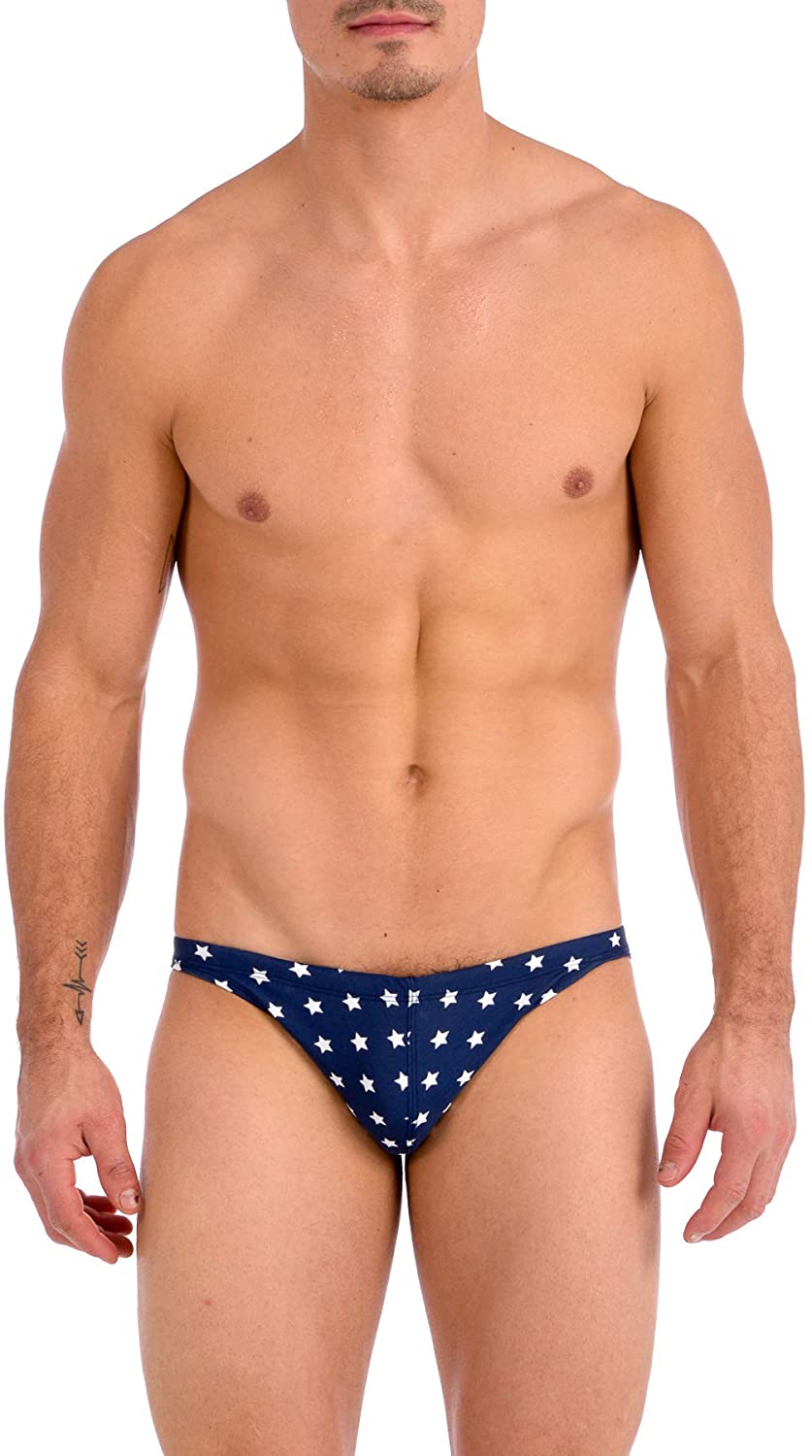 Gary Majdell Sport Mens USA Greek Bikini Freedom Swimsuit with Contour Pouch