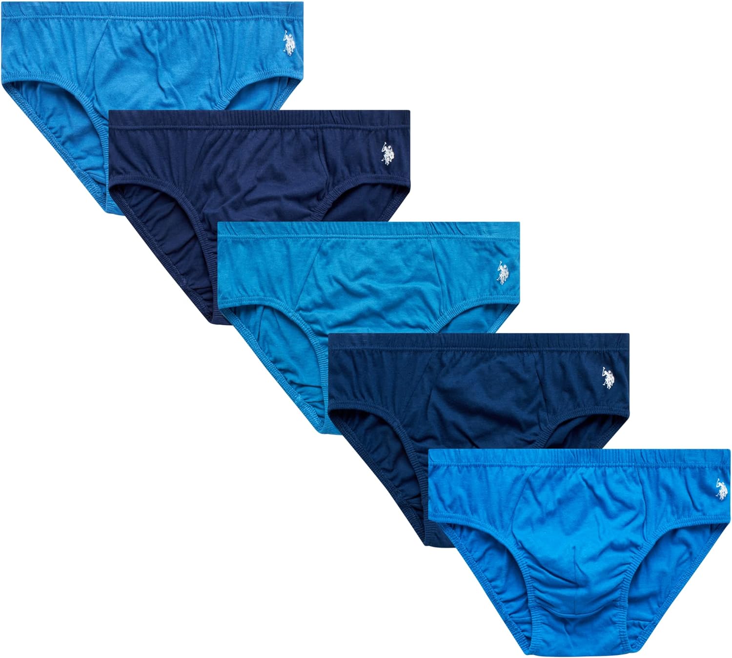 U.S. Polo Assn. Men's Underwear - Low Rise Briefs with Contour Pouch (5  Pack)