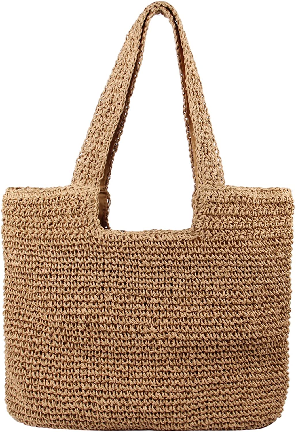  Freie Liebe Straw Beach Bag for Women Summer Woven Tote Bag  Shoulder Handbags : Clothing, Shoes & Jewelry