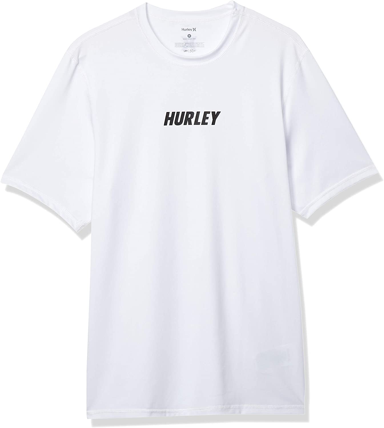 Hurley Mens Standard Fastlane Short Sleeve Active Sun Shirt Rashguard SPF 