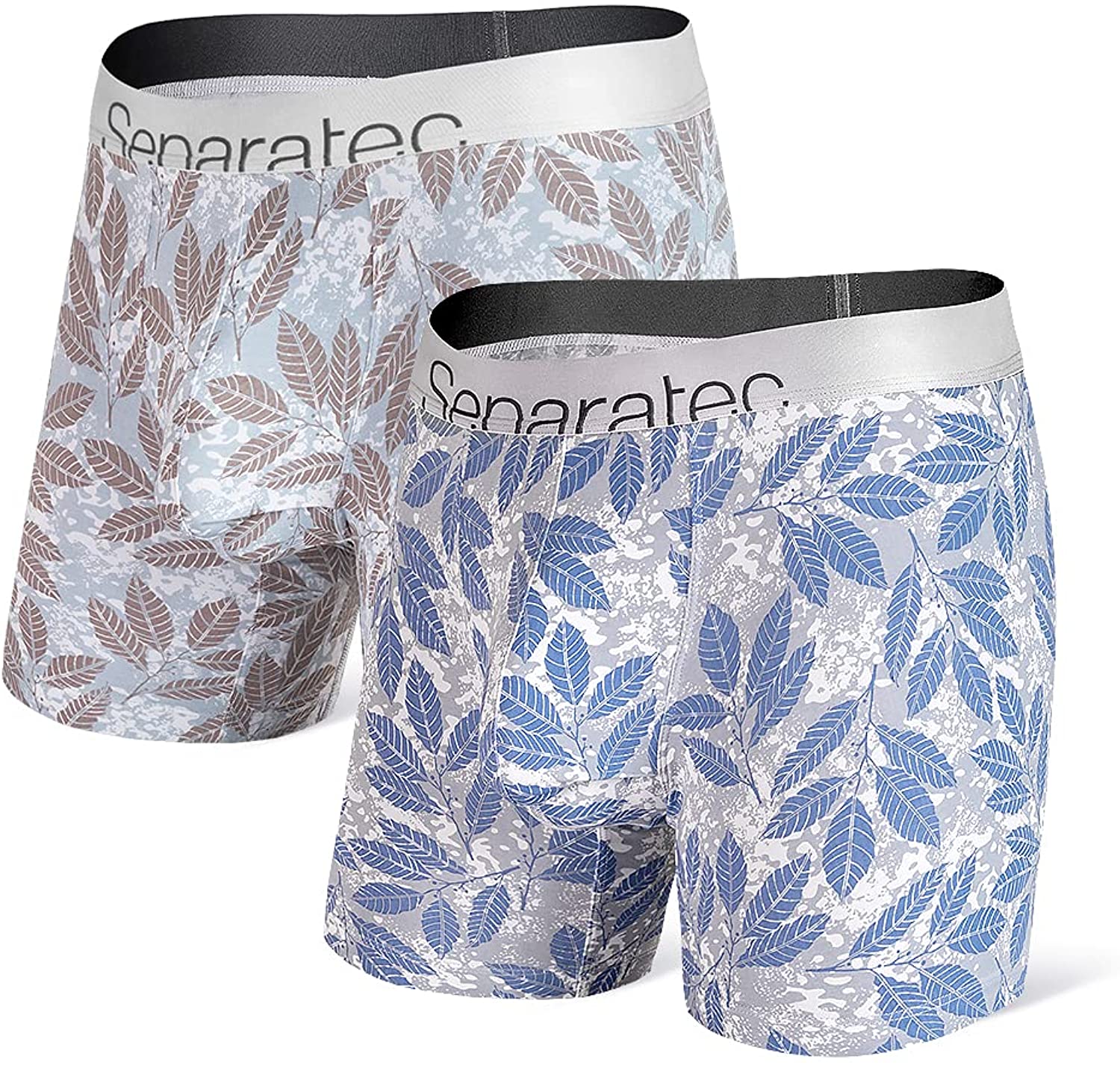 Separatec Men's Separate Pouch Stretch Cotton Underwear Everyday Brief Long  Leg Boxer