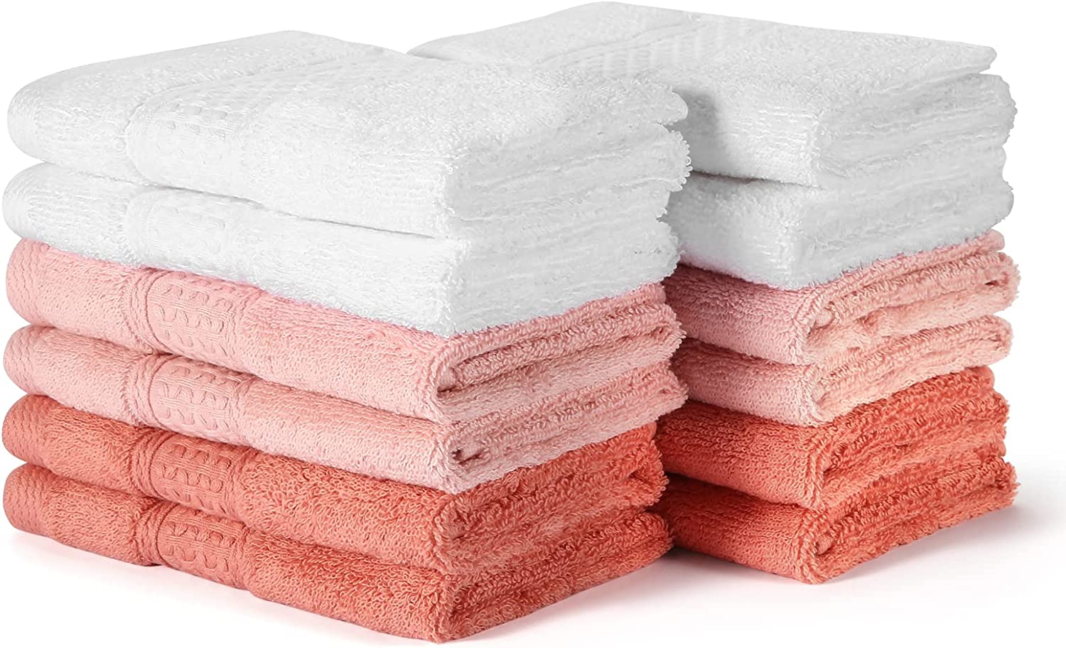 Chiicol Cotton Wash Cloths Absorbent Bath Washcloths for Body and Face - Hotel  Towels for Bathroom in