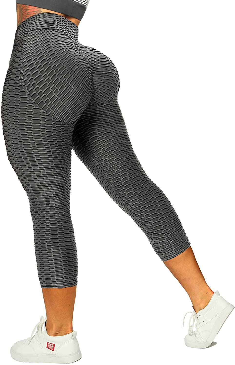 YOFIT Ruched Butt Lifting Yoga Capris High Waist Leggings for Women Gym  Workout