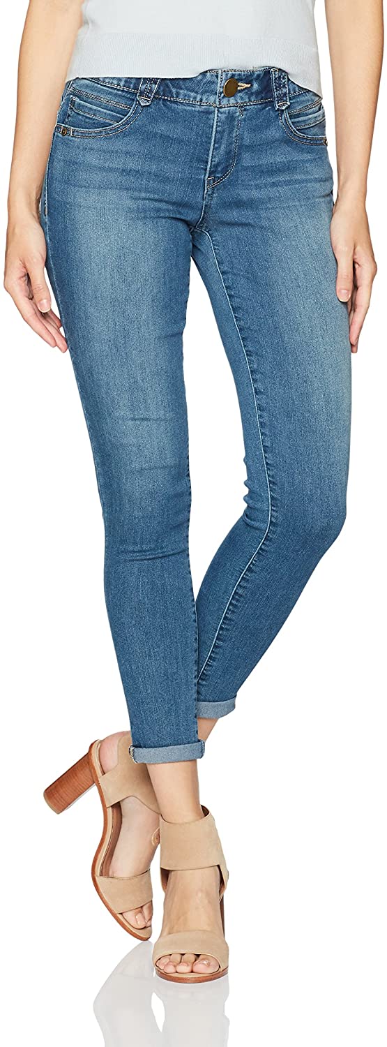 Democracy Women's Indigo Blue AB Solution Crop Denim Jean Ankle Skimmer Jeans 