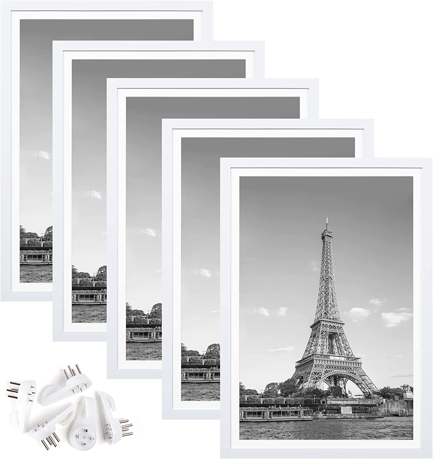 upsimples 11x14 Picture Frame Set of 5, Display Pictures 8x10 with