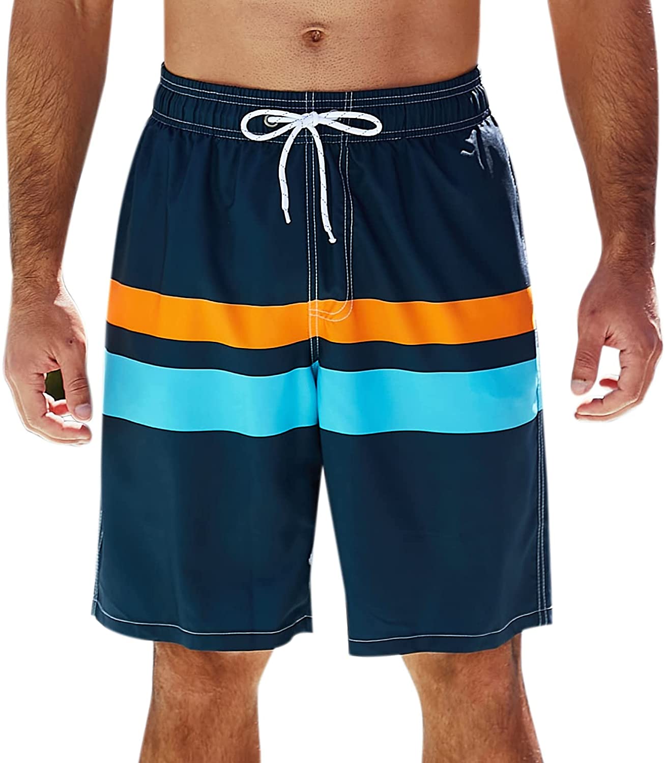 SILKWORLD Mens Swimming Shorts Quick Dry Beach Trunks Swimwear with Mesh Lining 