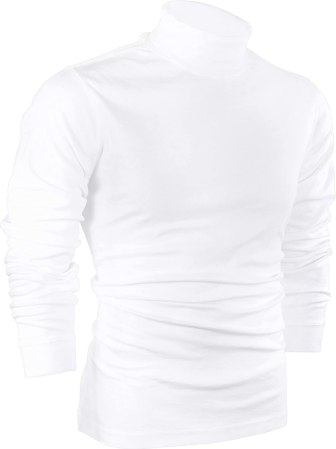 Utopia Wear Premium Cotton Blend Interlock Turtleneck Men T-Shirt Pullover  Sweat