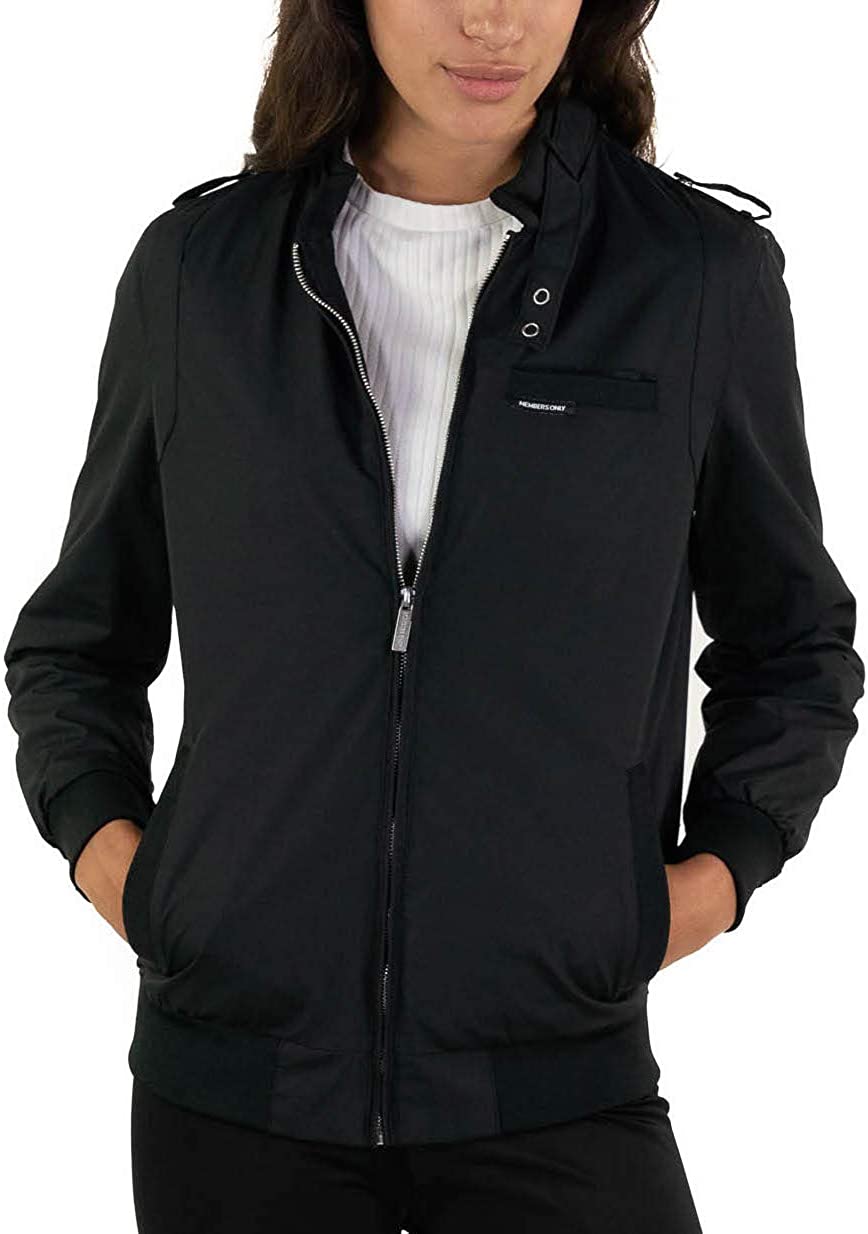 Members Only Womens Classic Iconic Racer Jacket