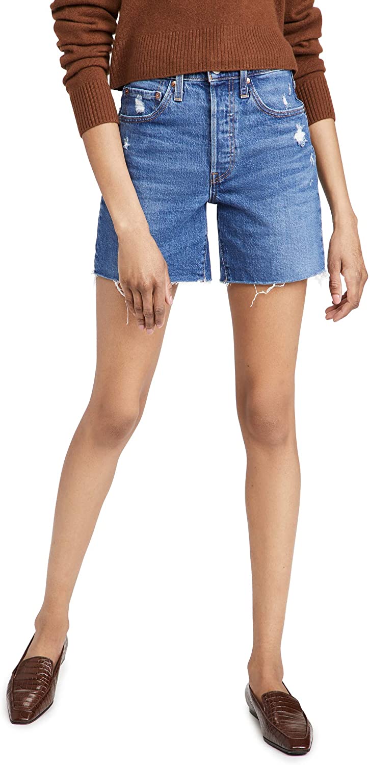 levi's 501 mid thigh womens shorts