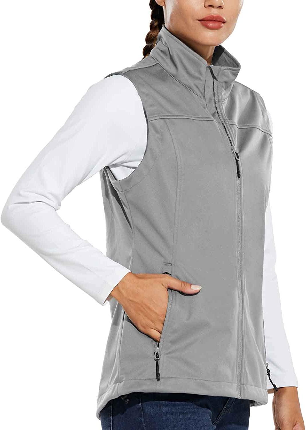 BALEAF Women's Lightweight Vest Softshell Sleeveless Jacket