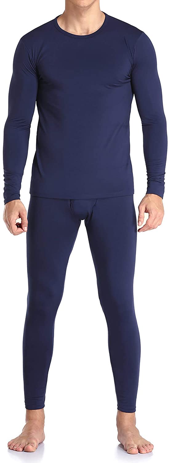 Men's Thermal Top and Bottom Set Underwear Long Johns Base Layer with Soft Fleece Lined 