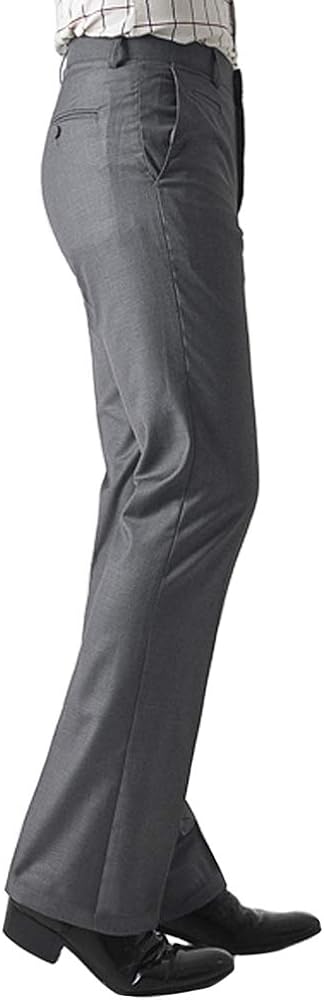 HAORUN Men Bell Bottom Pants 60s 70s Vintage Flare Formal Dress