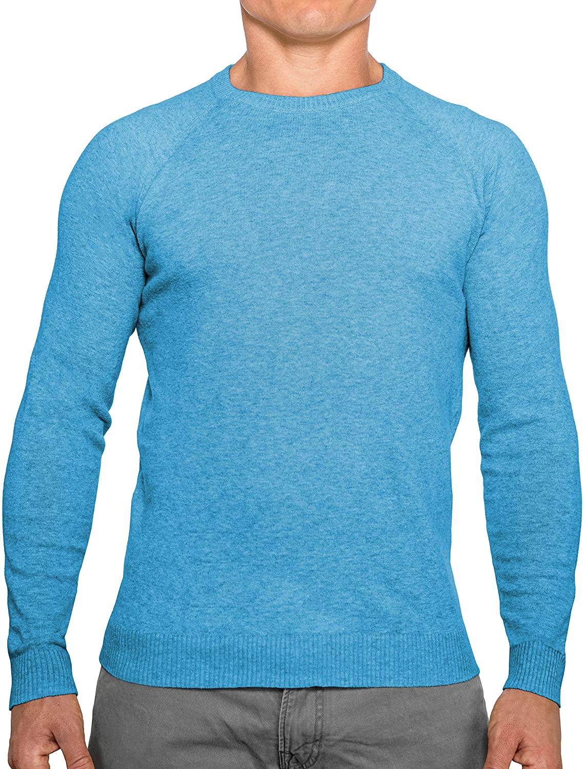 CC Perfect Slim Fit Crewneck Sweaters for Men | Lightweight Breathable Mens  Swea