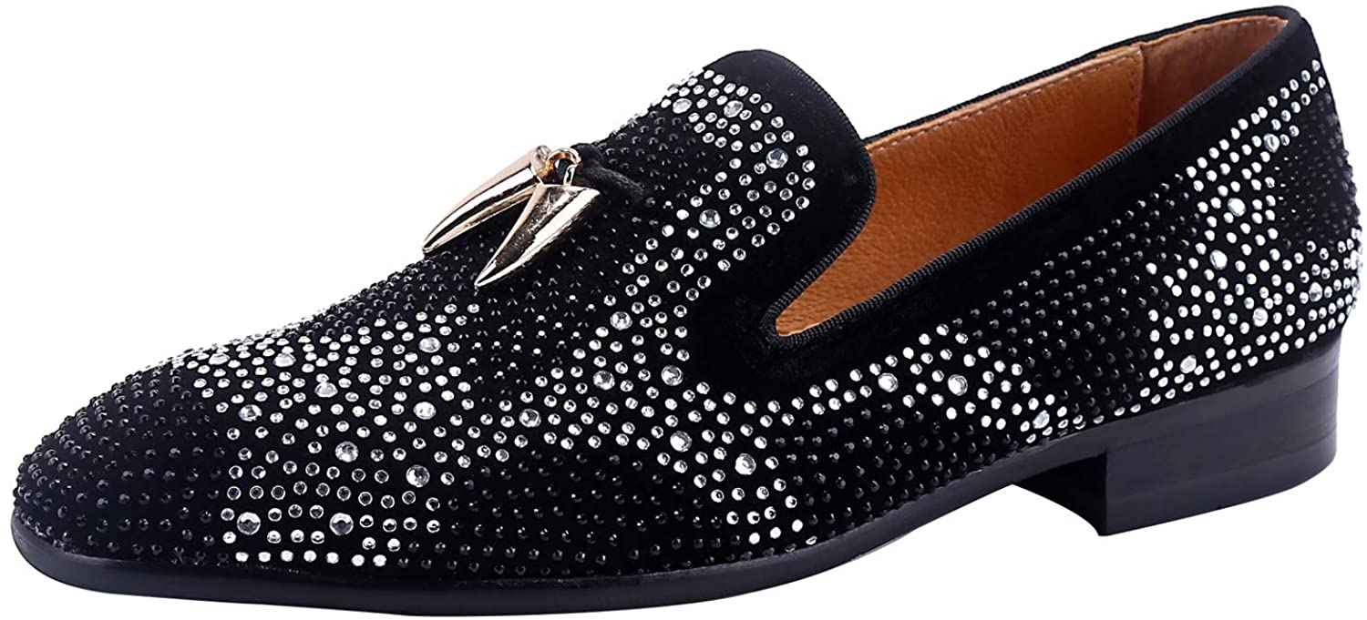 ELANROMAN Men's Loafers Tassel Luxury Penny Slip-On Leather