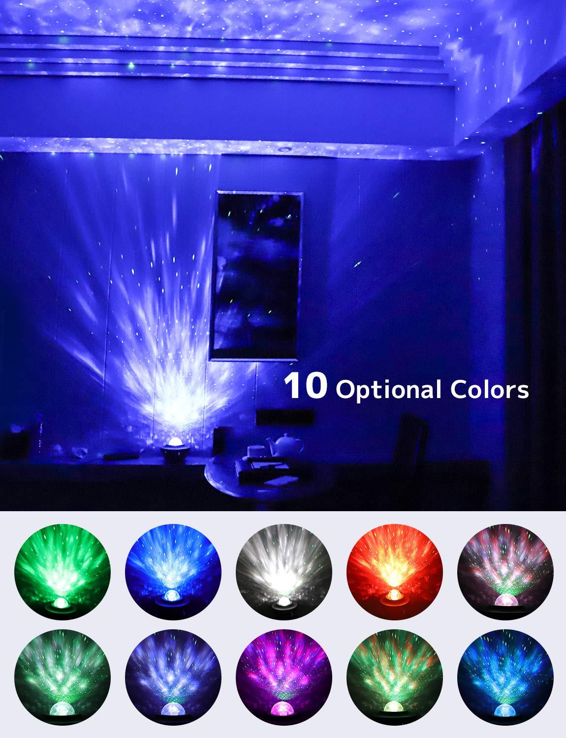 Colorful Music Player Romantic LED Night Light  Starry Sky Projector Blueteeth USB Voice ControlProjection Lamp Birthday Gift-2