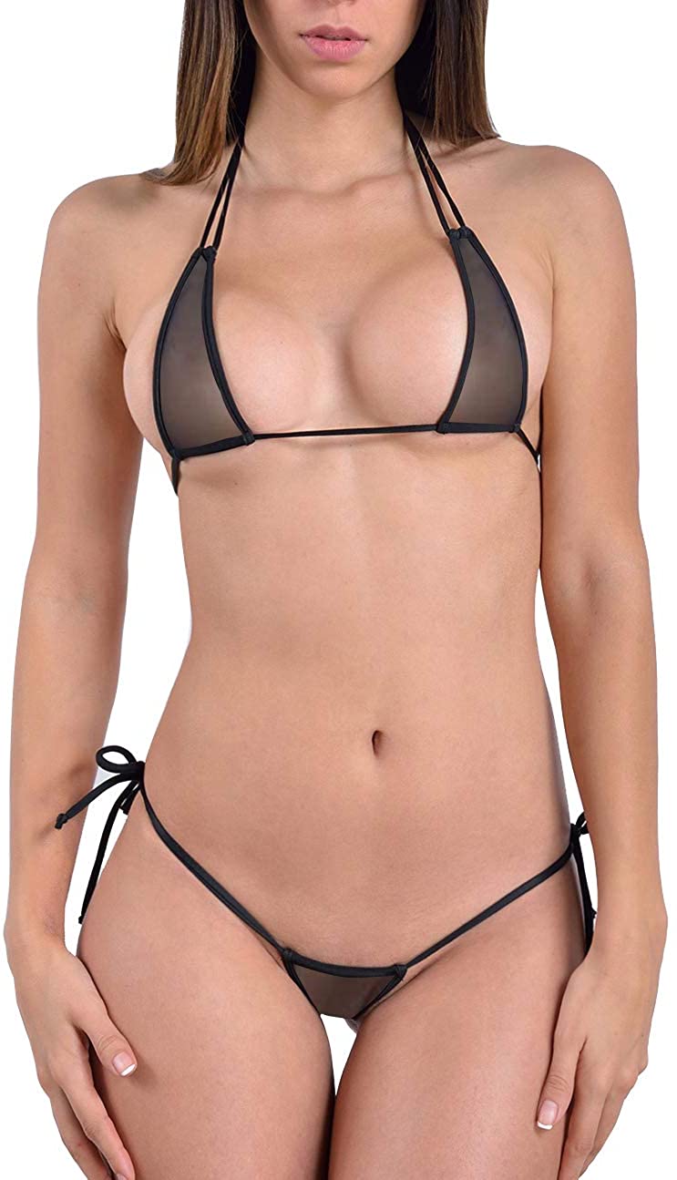 LL】 Women y Micro G string zilian Mini Top Bottom Bikini Swimwear .