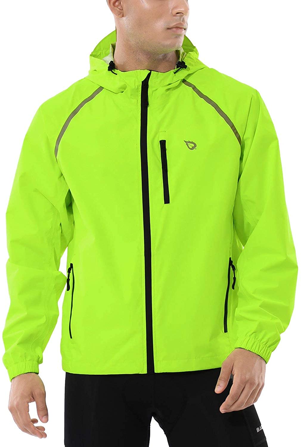 BALEAF Men's Cycling Running Jacket Waterproof Reflective Lightweight ...