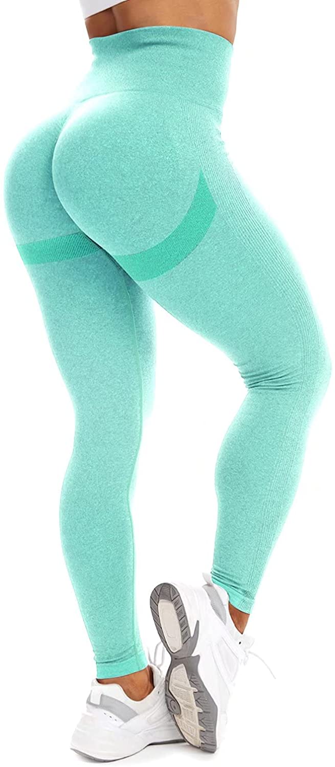 Buy RIOJOY Women's High Waist Tummy Control Yoga Pants Scrunch