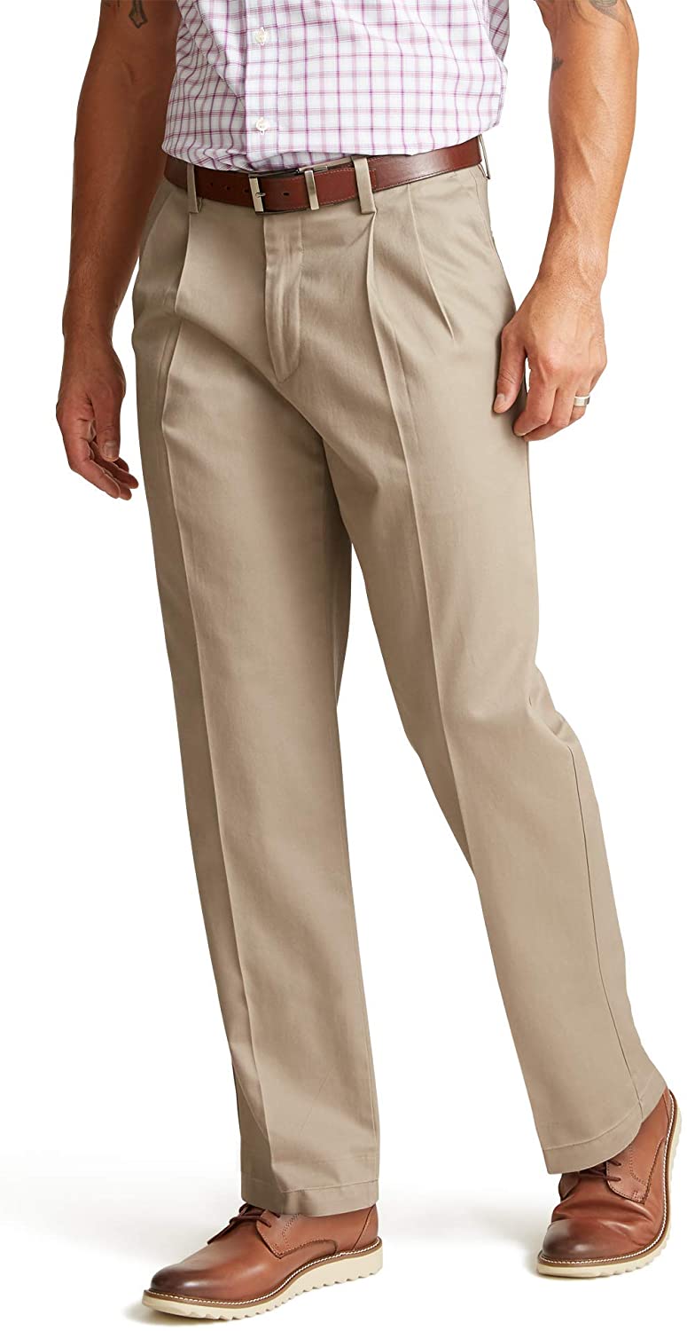 Dockers Men's Relaxed Fit Signature Khaki Lux Cotton Stretch