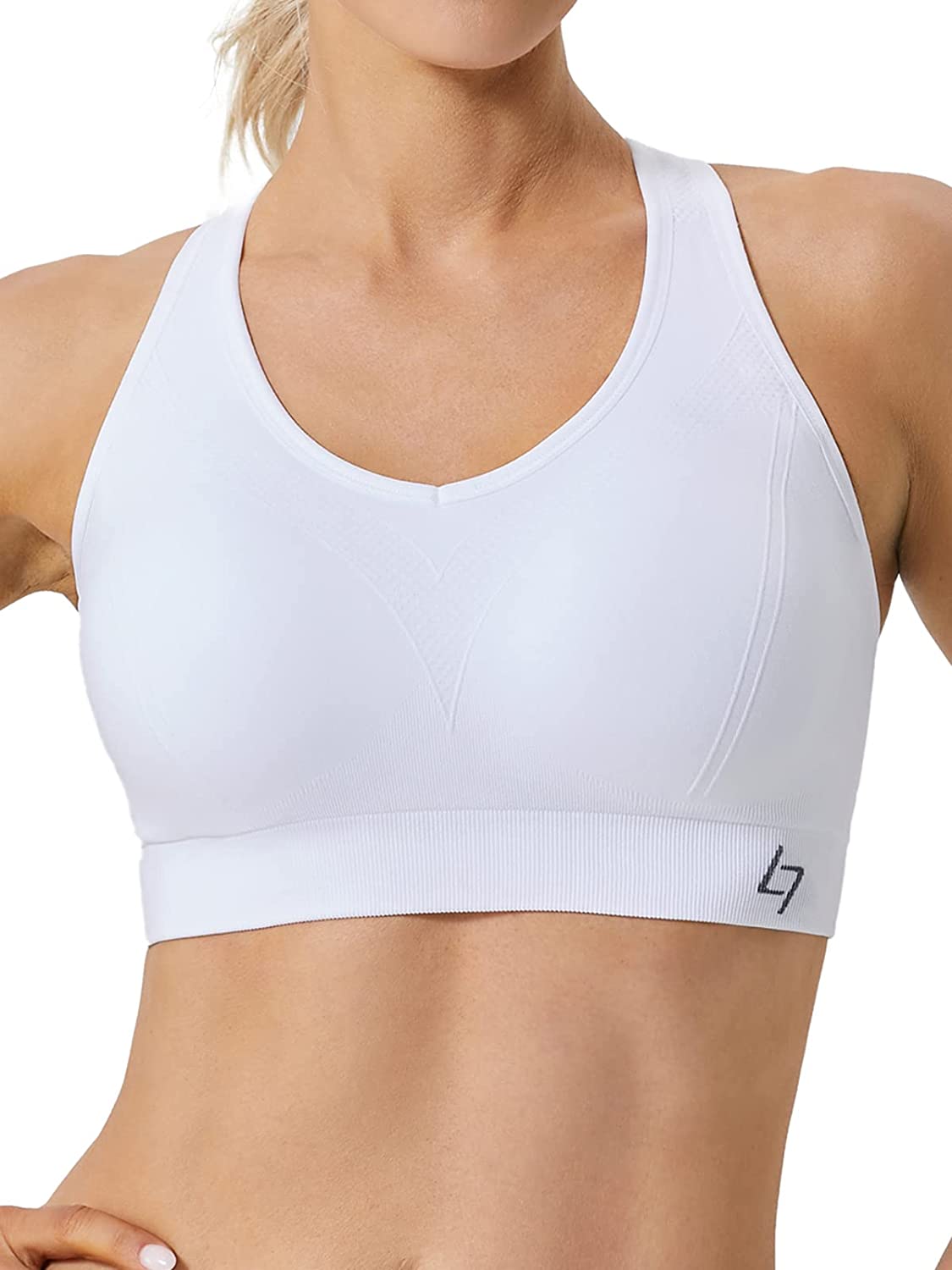 White Sports Bra Sports Bras Padded Seamless High Impact Support