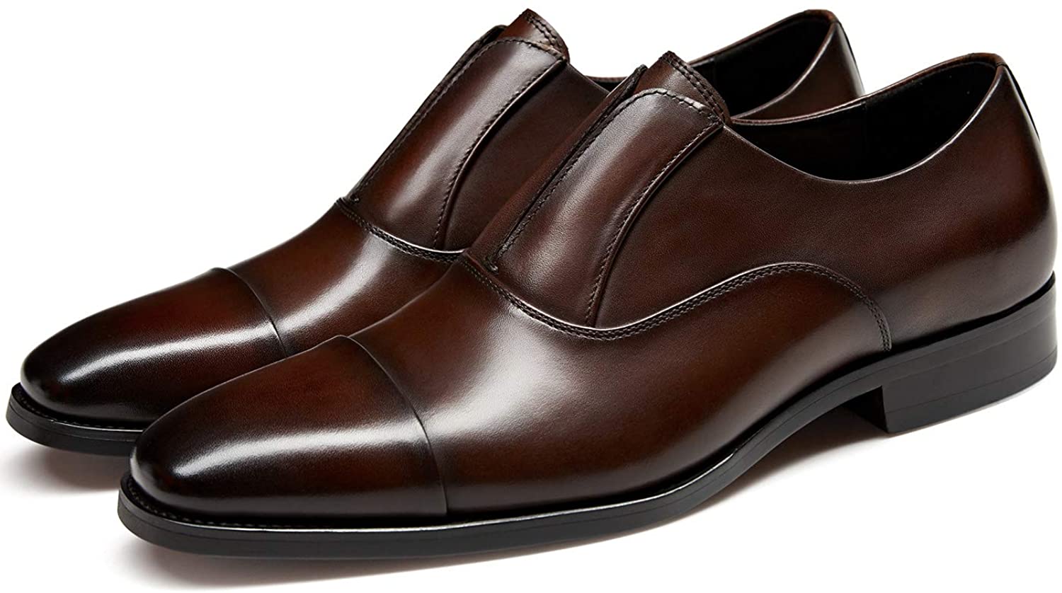 GIFENNSE Men's Dress Shoes Leather Business Easy Wear Oxford Formal Men Shoes