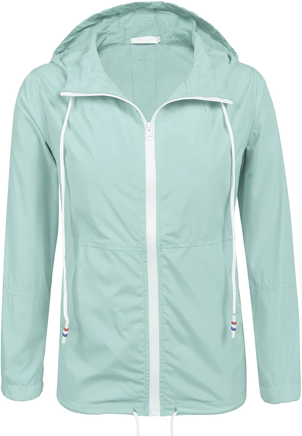 SoTeer Womens Waterproof Raincoat Outdoor Hooded Rain Jacket Windbreaker 15 Colors S-XXXL