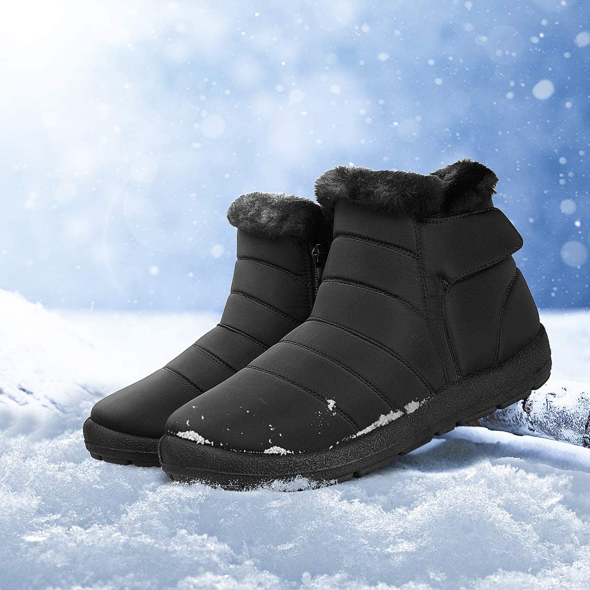 gracosy Warm Snow Boots, Winter Warm Ankle Boots, Fur Lining Boots ...