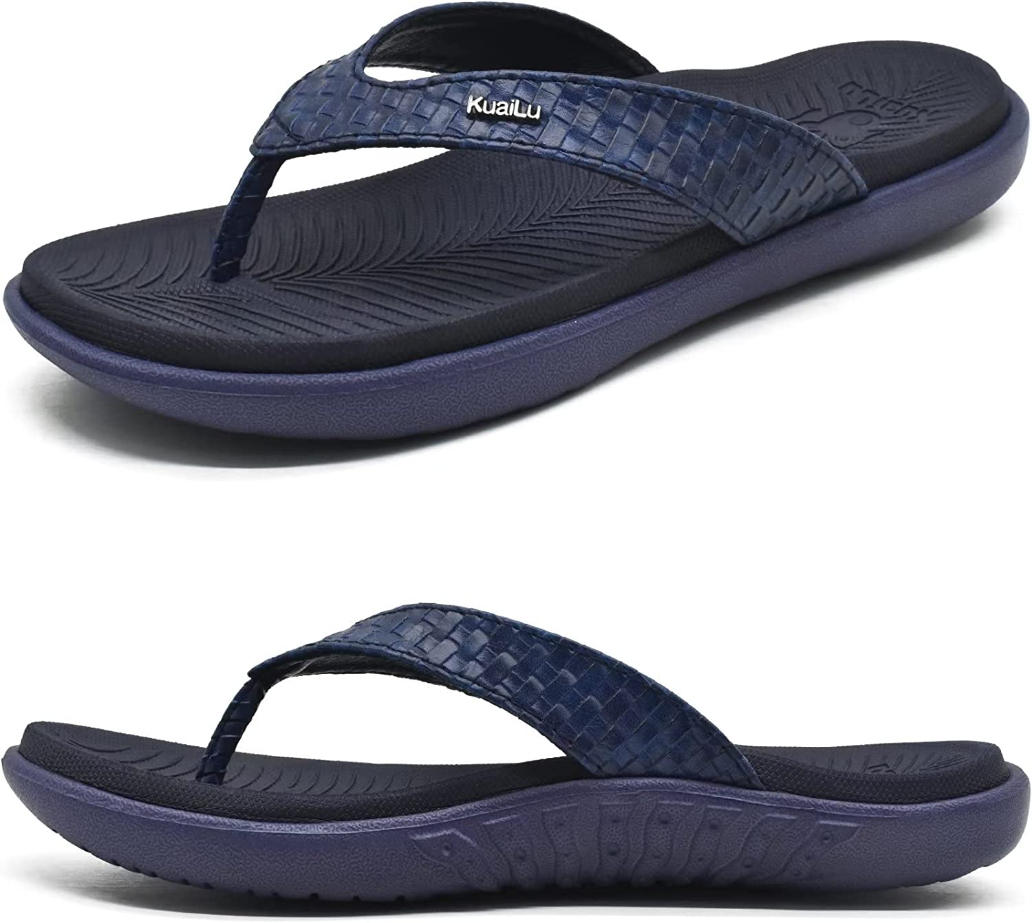 KuaiLu Womens Fashion Flip Flops Ladies Lightweight Summer Beach Yoga Mat  Thong Sandals with Comfortable Arch Support, Darkblue, 5 : :  Clothing, Shoes & Accessories