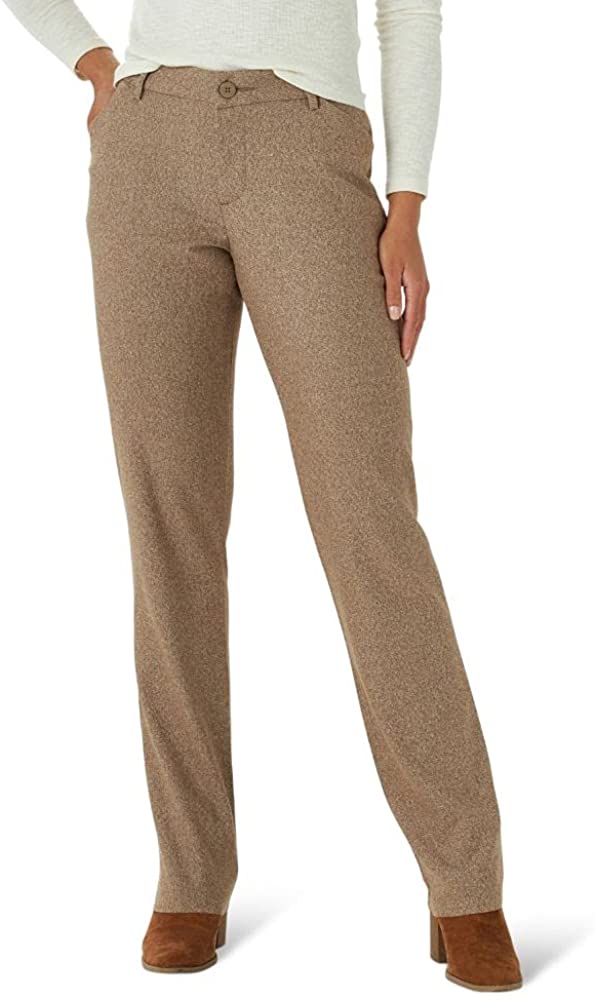 Lee Women's Petite Wrinkle Free Relaxed Fit Straight Leg Pant
