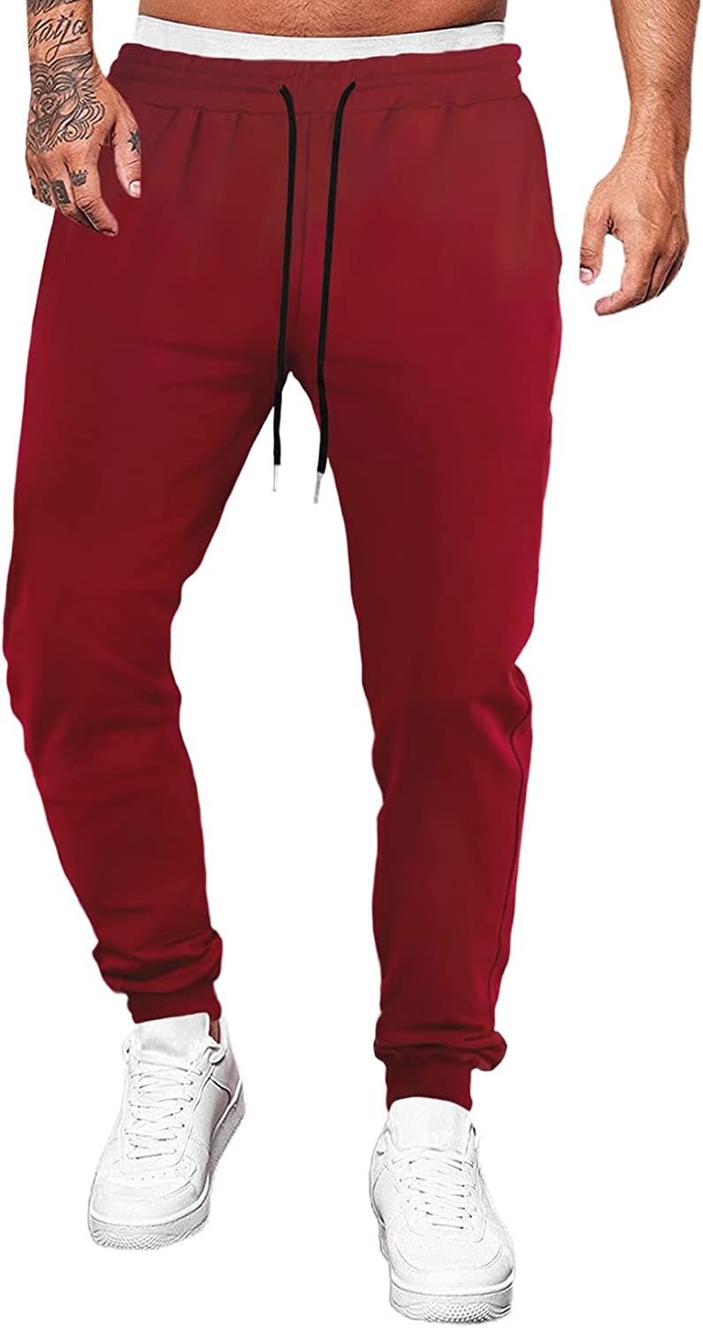 JMIERR Men's Sweatpants Tapered Gym Running Workout Pants Athletic