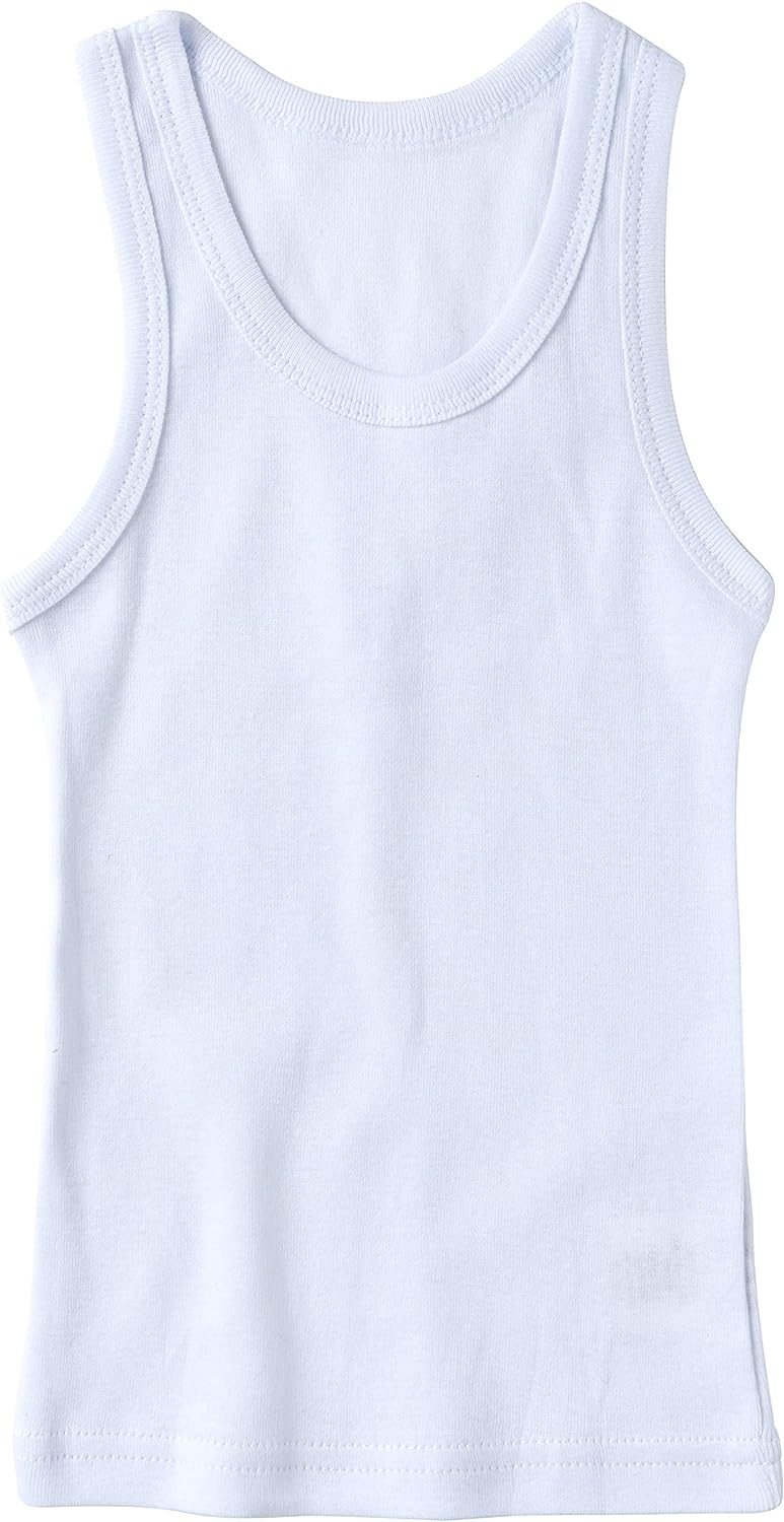 Sportoli Girls Ultra Soft 100% Cotton Tagless Tank Undershirts 4