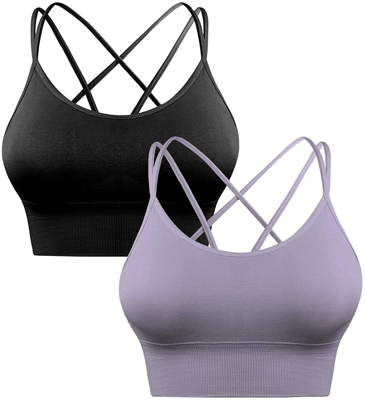 Sykooria 3 Pack Strappy Sports Bra for Women Sexy Crisscross for Yoga  Running At