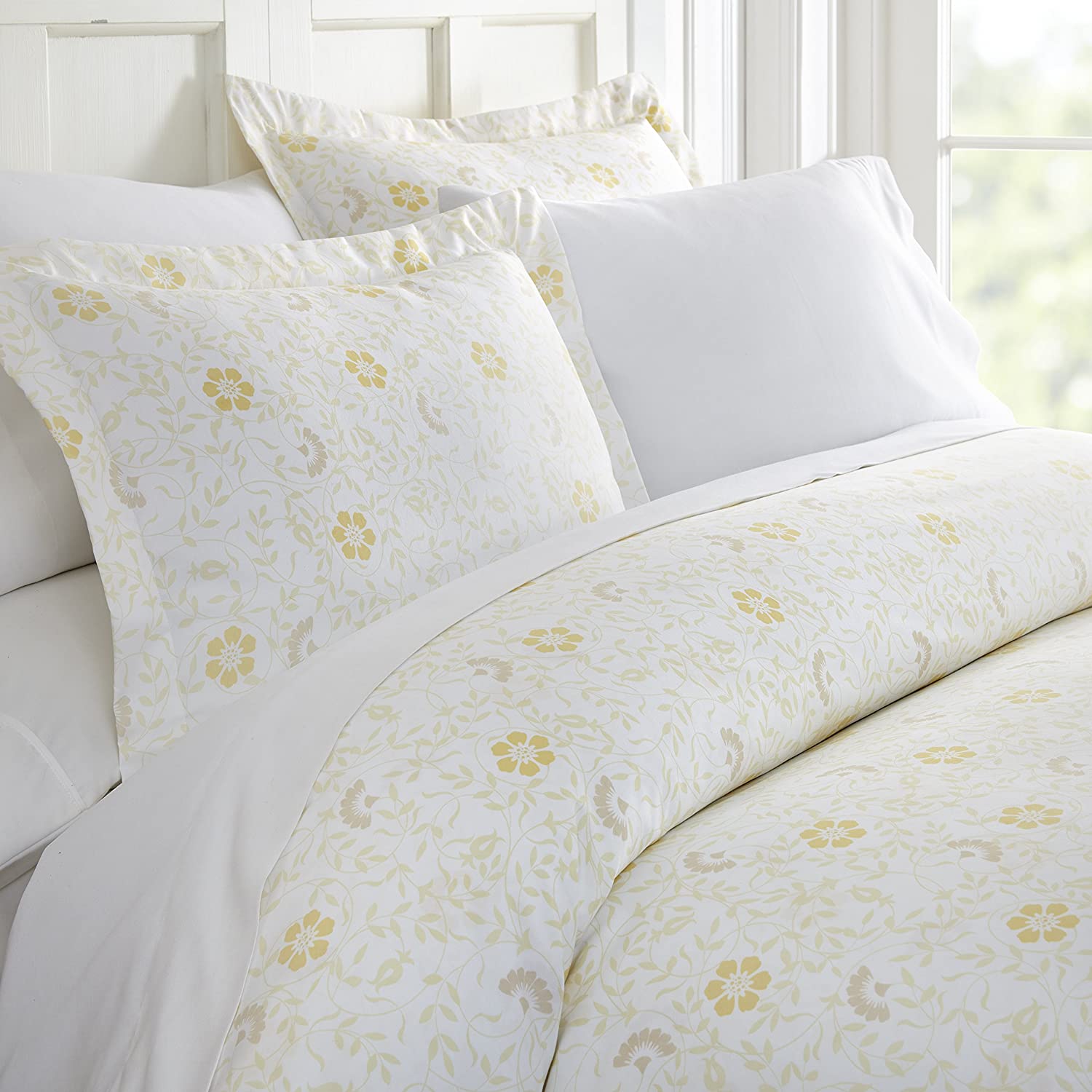 light yellow duvet