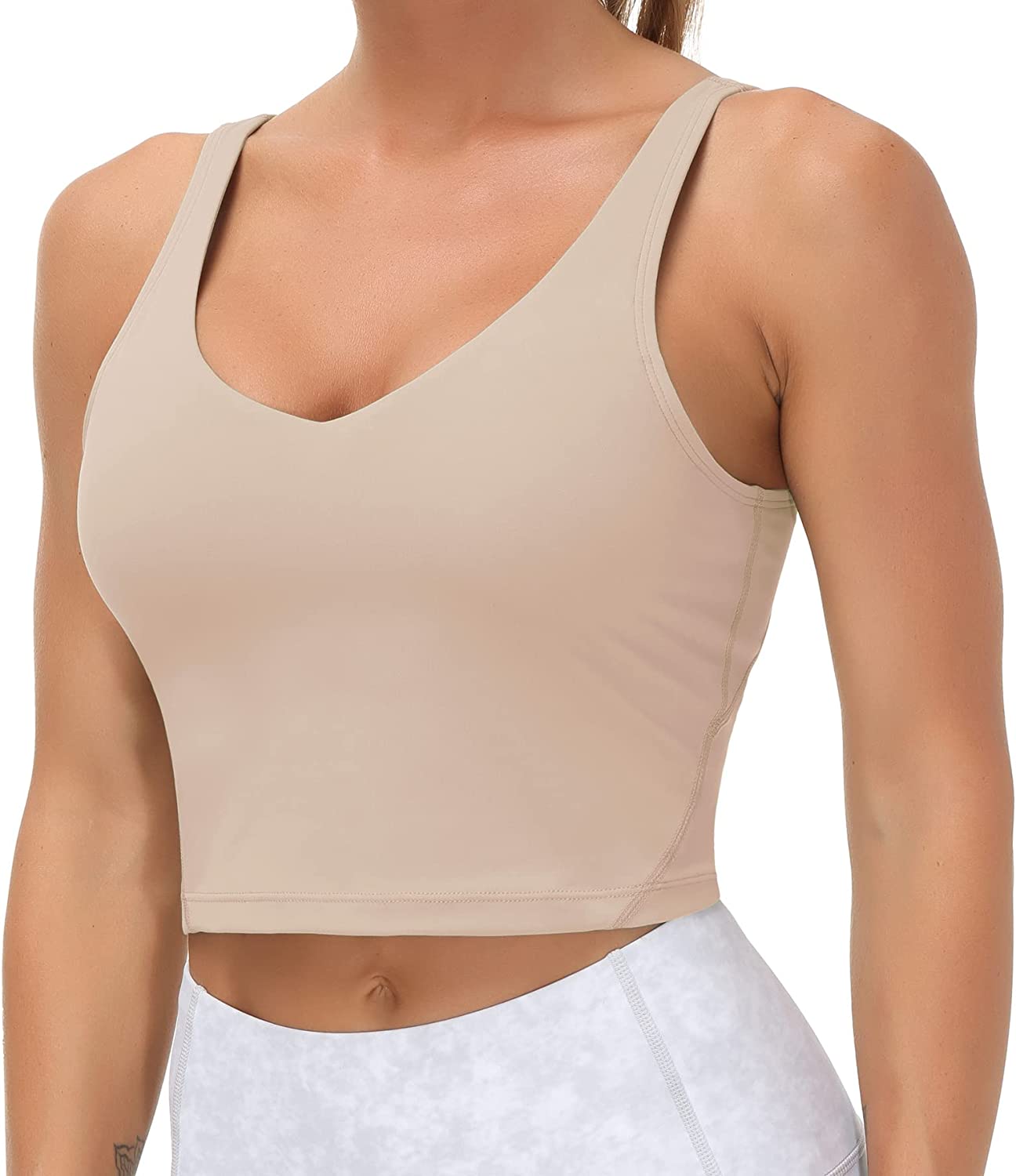 THE GYM PEOPLE Womens' Sports Bra Longline Wirefree Padded with Medium  Support - Bitgree