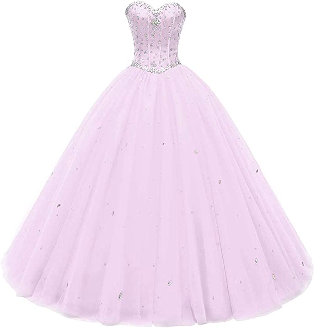 Asulla Women's Prom Dresses Ball Gown Sweetheart Tulle Flowers Quinceanera  Dresses : : Clothing, Shoes & Accessories