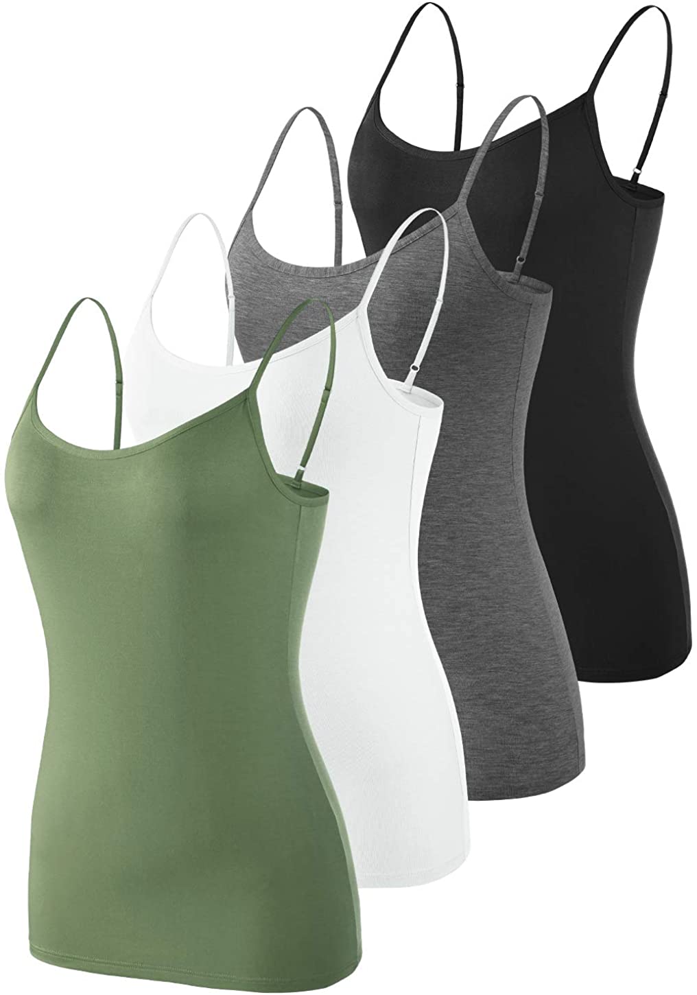 Vislivin Plain Camisole for Women Lace Tank Tops V Neck Adjustable