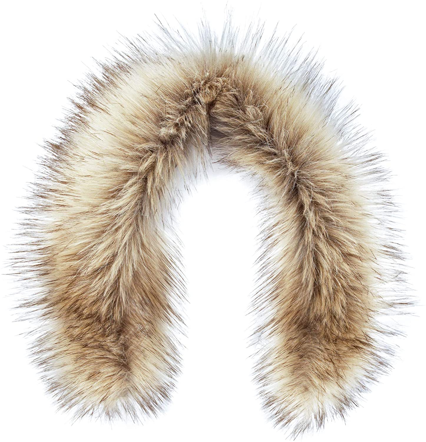 Like Real Fur Buttons Included M, Beige Fox Futrzane Faux Fur Trim For Hood Replacement