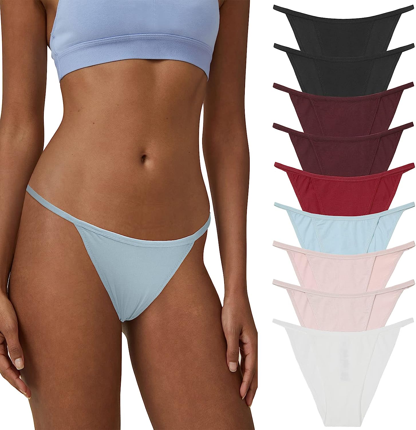 Buy LEVAO Womens Cotton Underwear - Soft Breathable Bikini Panties for  Ladie Briefs Hipster Multipack, 3 Pack, S at