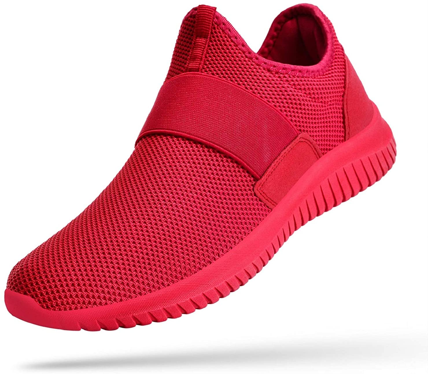 Troadlop Mens Sneakers Slip on Mens Laceless Tennis Shoes Knitted Breathable Run 